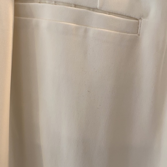 NWT A.L.C. Off White Viscose Wide Leg Cropped Pants Trousers Women's 8 - Picture 14 of 16